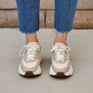 H&M Chunky Suede and Linen Sneakers